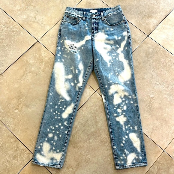 GOOD AMERICAN Acid Wash 90’s Style Jeans Size 6/28 - Picture 1 of 9